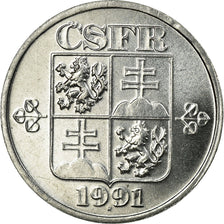 Coin, Czechoslovakia, 5 Haleru, 1991, MS(63), Aluminum, KM:150