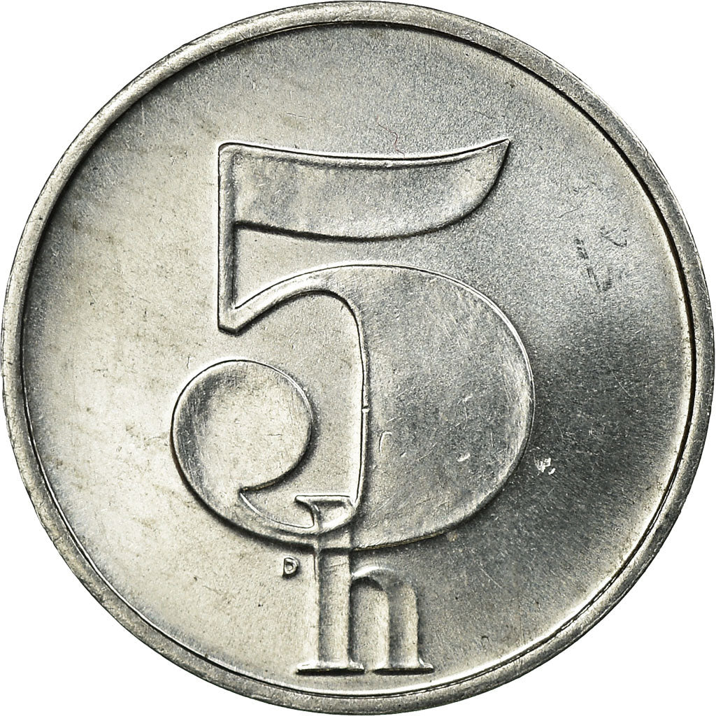 Coin, Czechoslovakia, 5 Haleru, 1991, MS(63), Aluminum, KM:150