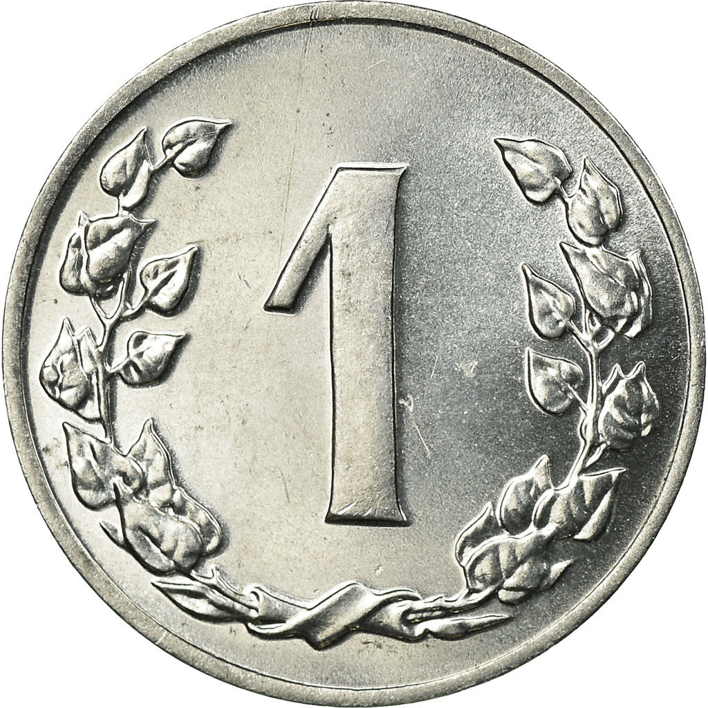 Coin, Czechoslovakia, Haler, 1991, MS(63), Aluminum, KM:149