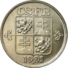 Münze, Tschechoslowakei, 50 Haleru, 1991, VZ, Copper-nickel, KM:144