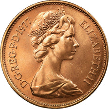 Coin, Great Britain, Elizabeth II, 2 New Pence, 1977, AU(55-58), Bronze, KM:916