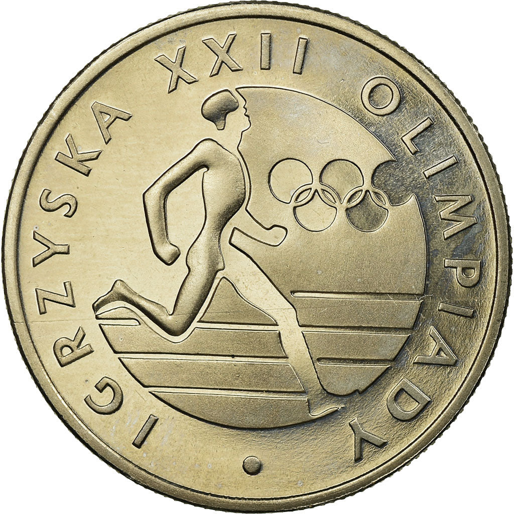 Moeda, Polónia, 20 Zlotych, 1980, Warsaw, MS(63), Cobre-níquel, KM:108