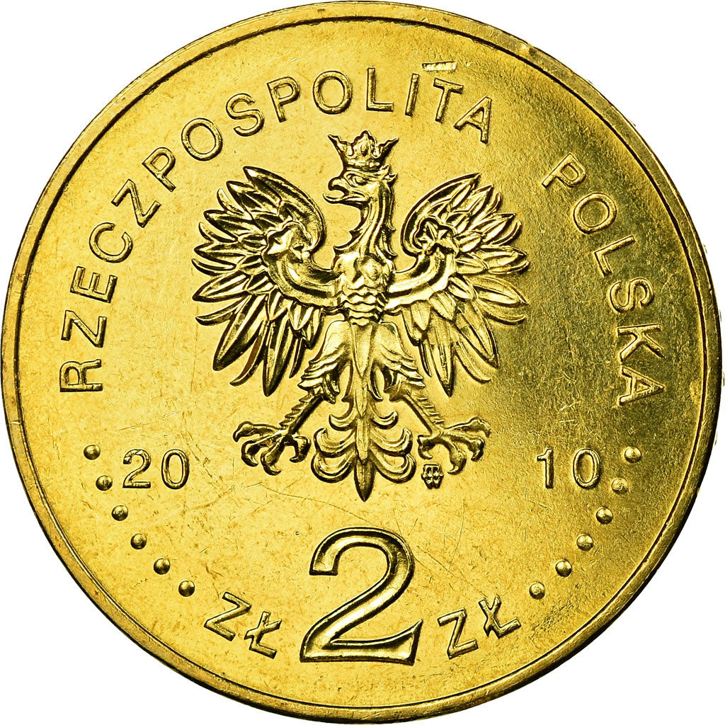Coin, Poland, 2 Zlote, 2010, Warsaw, MS(63), Brass, KM:730