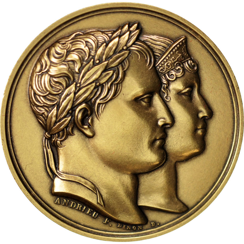 FRANCE, History, First French Empire, Medal, MS(65-70), Andrieu, Bronze, 41,...