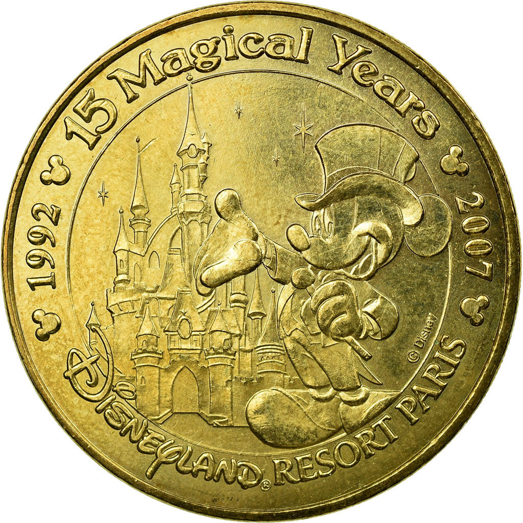 France, Jeton, Tourist Token, Disneyland n° 13 - 15 magical years, Arts &