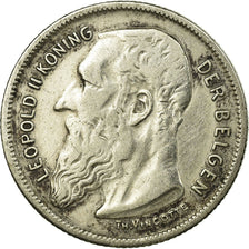 Moneta, Belgia, 2 Francs, 2 Frank, 1904, VF(20-25), Srebro, KM:59