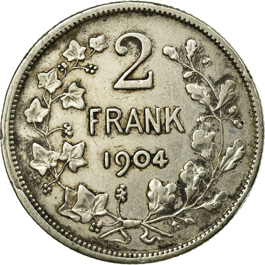 Coin, Belgium, 2 Francs, 2 Frank, 1904, VF(20-25), Silver, KM:59