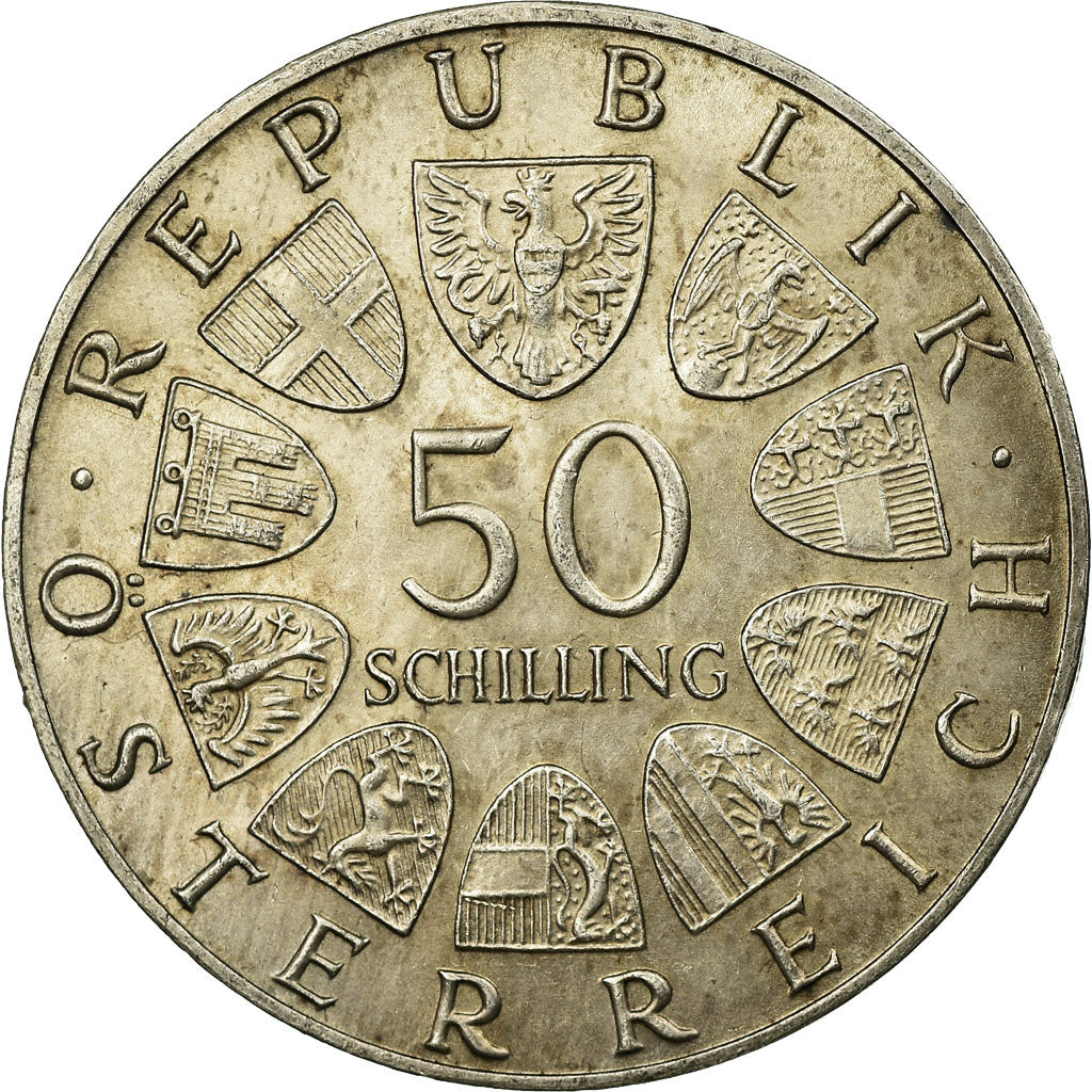 Coin, Austria, 50 Schilling, 1968, EF(40-45), Silver, KM:2904.1