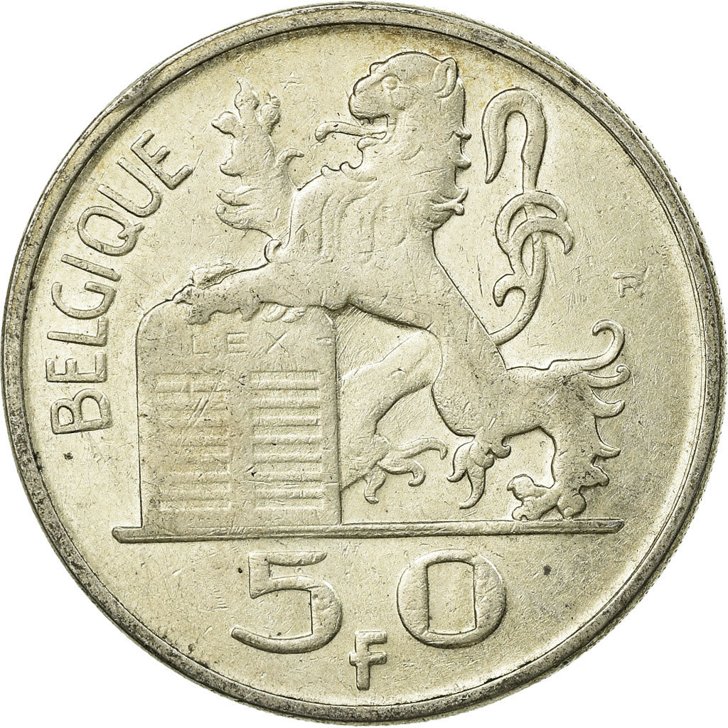 Moneta, Belgio, 50 Francs, 50 Frank, 1949, BB, Argento, KM:136.1