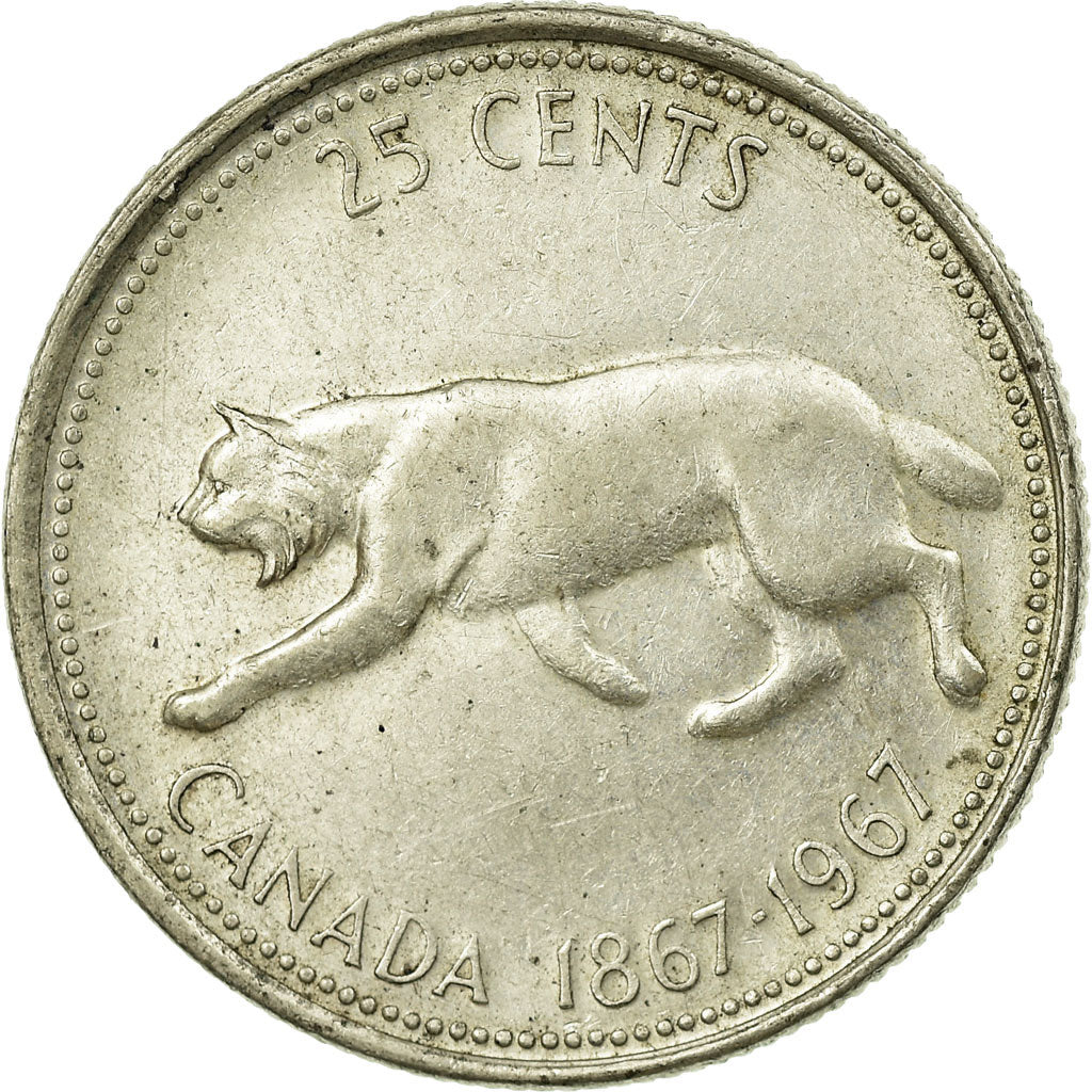 Coin, Canada, Elizabeth II, 25 Cents, 1967, Royal Canadian Mint, Ottawa