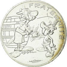 France, 10 Euro, Fraternité, Astérix chez les Bretons, 2015, MS(60-62), Silver
