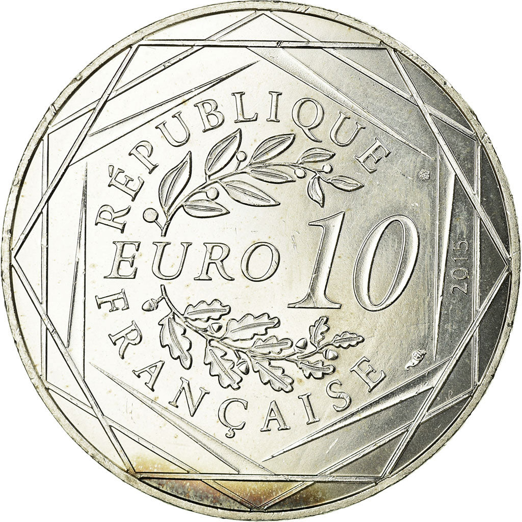 France, 10 Euro, Astérix - Fraternité - Jeux Olympiques, 2015, SUP+, Argent