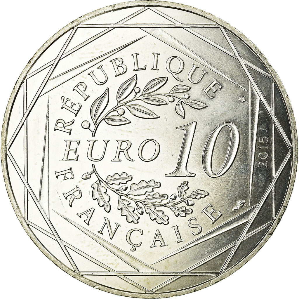 France, 10 Euro, Astérix - Fraternité - Chez les Belges, 2015, MS(60-62)
