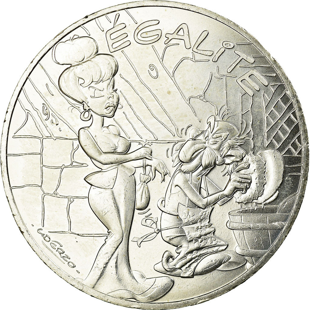 France, 10 Euro, Astérix - Egalité - La zizanie, 2015, SUP+, Argent