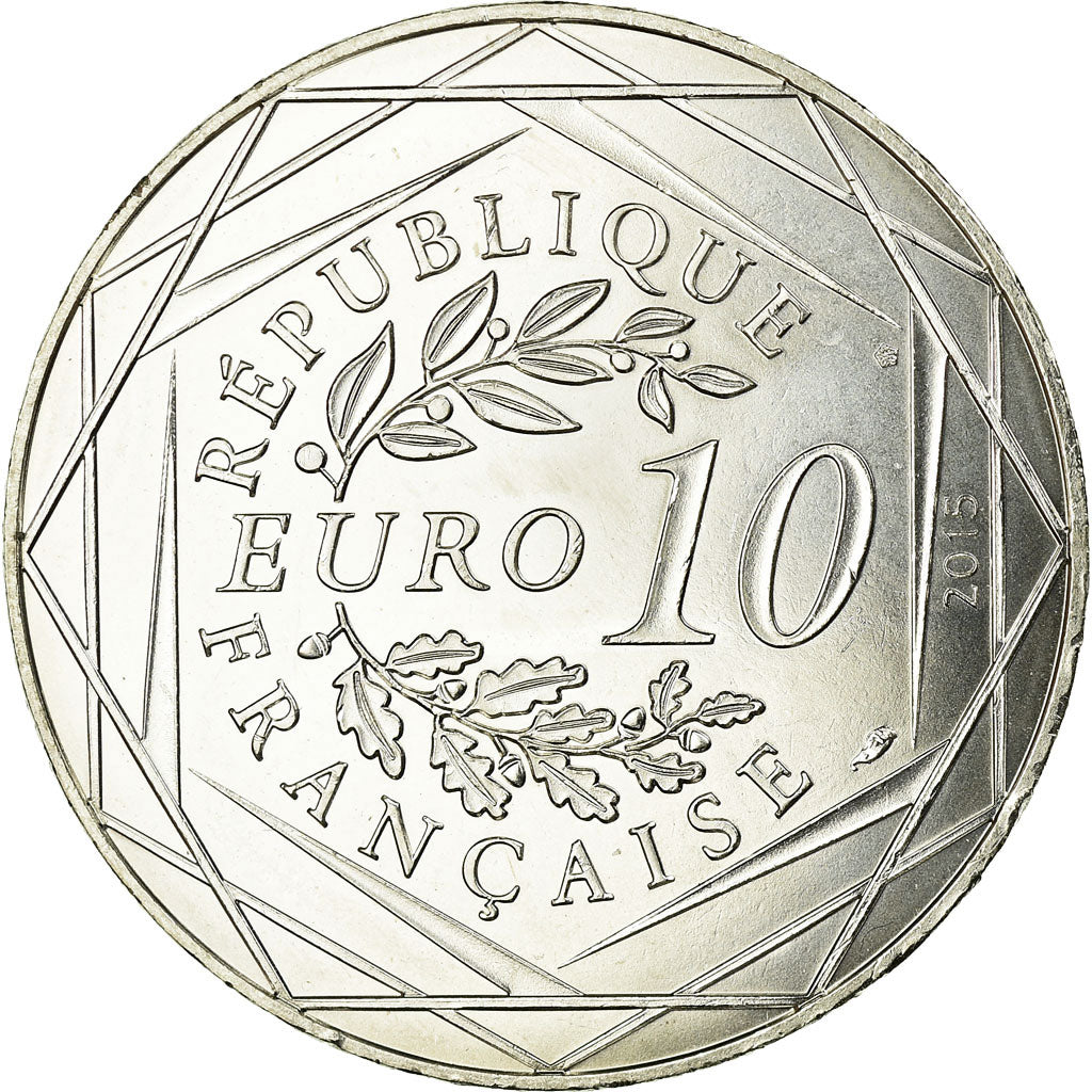 France, 10 Euro, Astérix - Egalité - La zizanie, 2015, SUP+, Argent