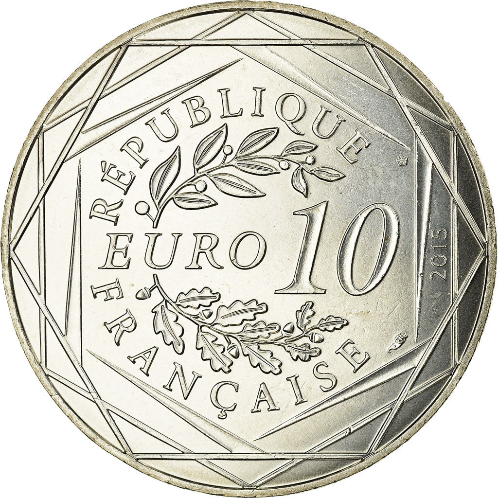 France, 10 Euro, Astérix - Egalité - Cléopâtre, 2015, MS(60-62), Silver