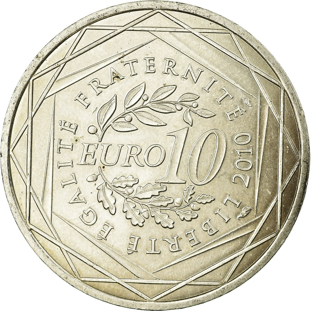 France, 10 Euro, 2010, AU(55-58), Silver, Gadoury:EU399