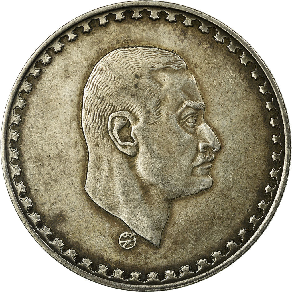 Coin, Egypt, 50 Piastres, 1970/AH1390, EF(40-45), Silver, KM:423