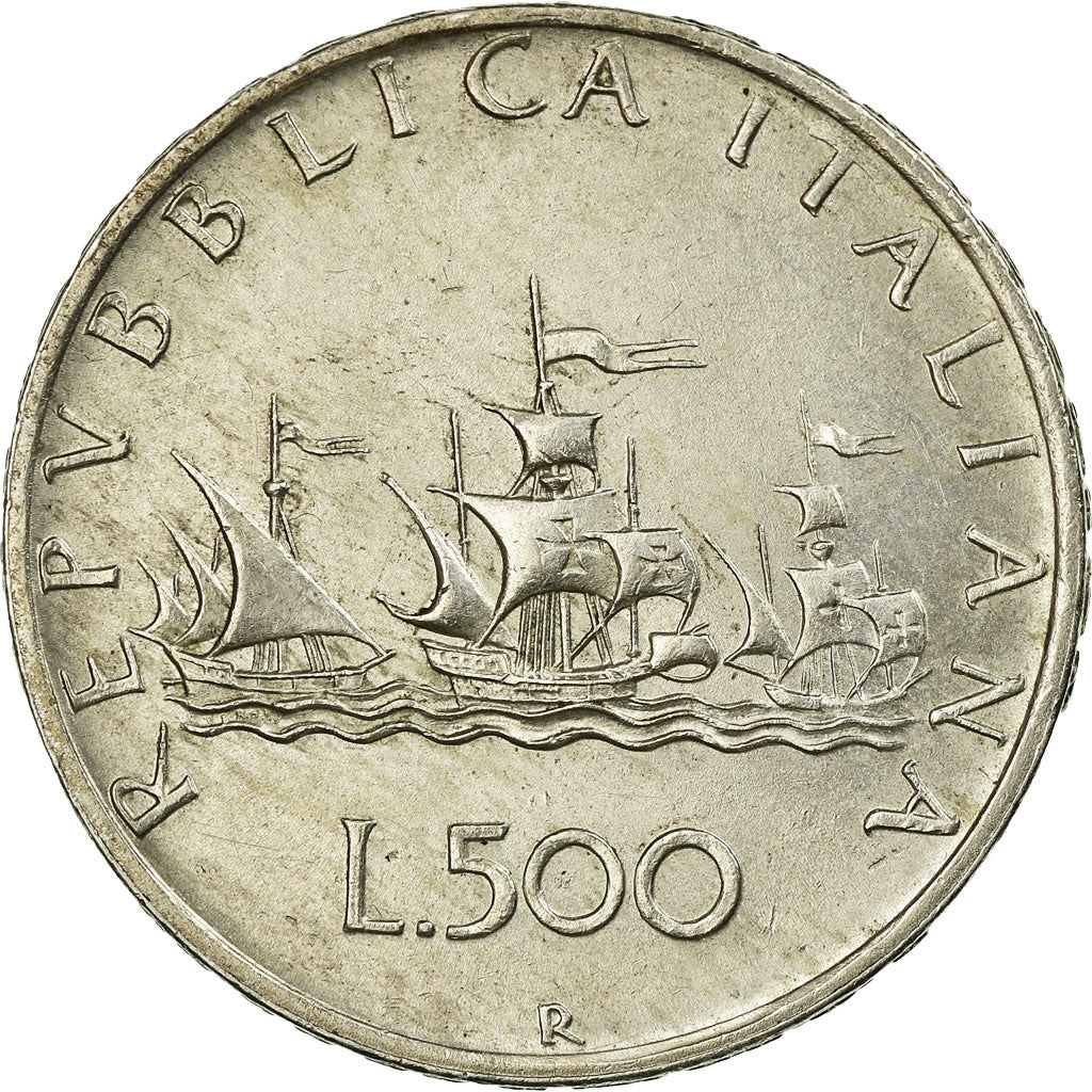 Coin, Italy, 500 Lire, 1959, Rome, AU(55-58), Silver, KM:98