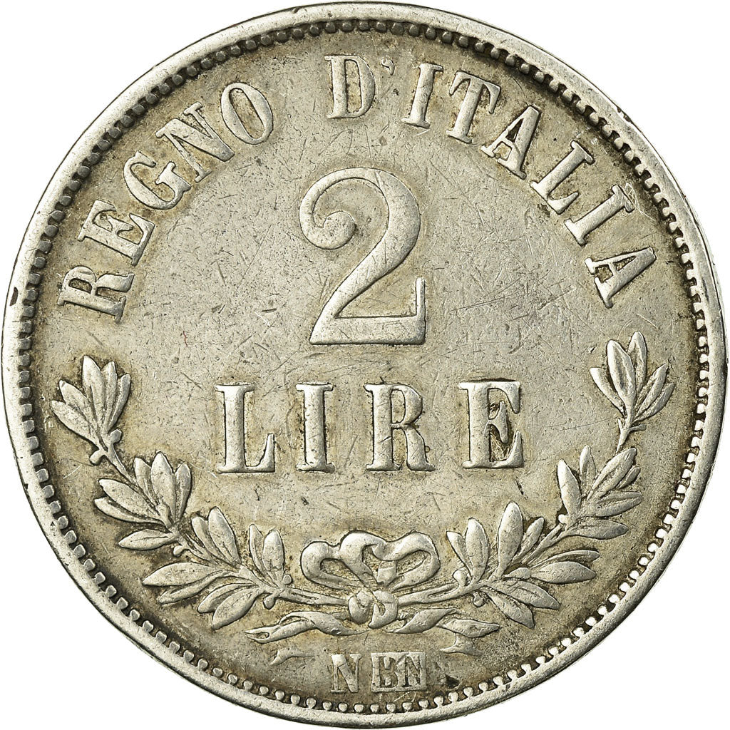 Coin, Italy, Vittorio Emanuele II, 2 Lire, 1863, Naples, VF(30-35), Silver