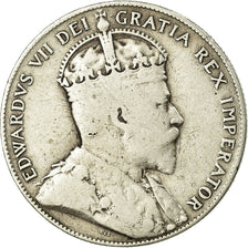 Coin, NEWFOUNDLAND, 50 Cents, 1909, Royal Canadian Mint, VF(30-35), Silver