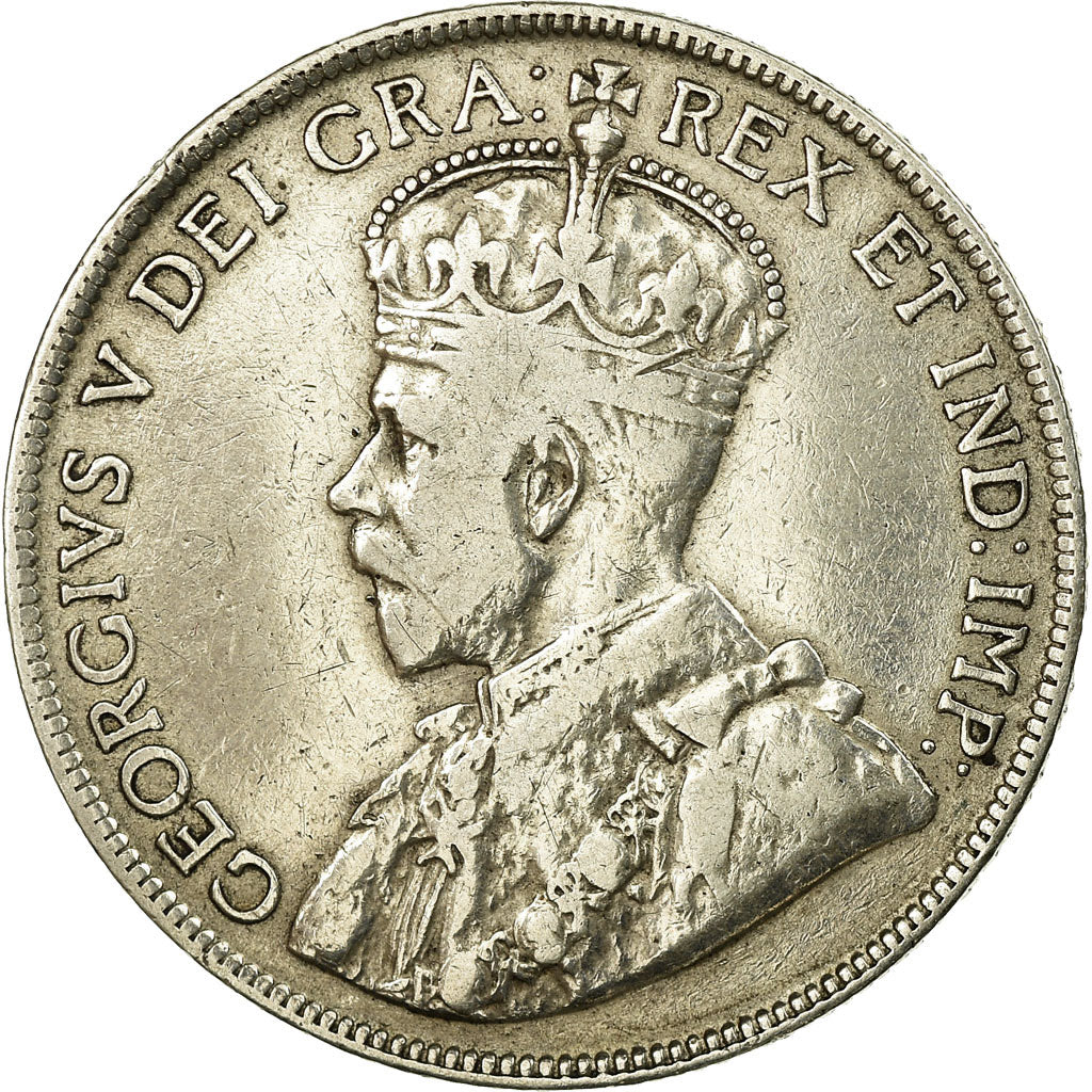 Moneta, Terranova, 50 Cents, 1919, Royal Canadian Mint, Ottawa, MB+, Argento