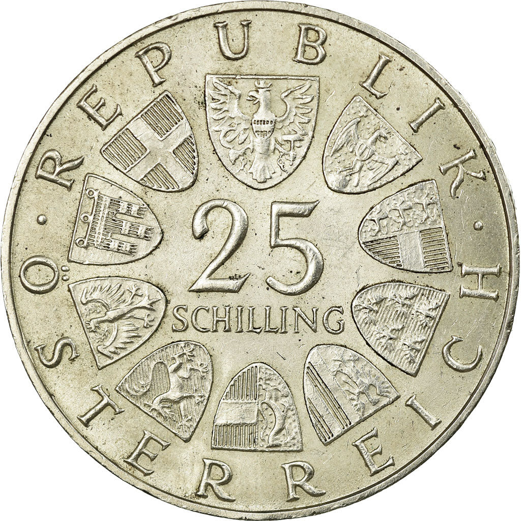 Moneta, Austria, 25 Schilling, 1967, EF(40-45), Srebro, KM:2901