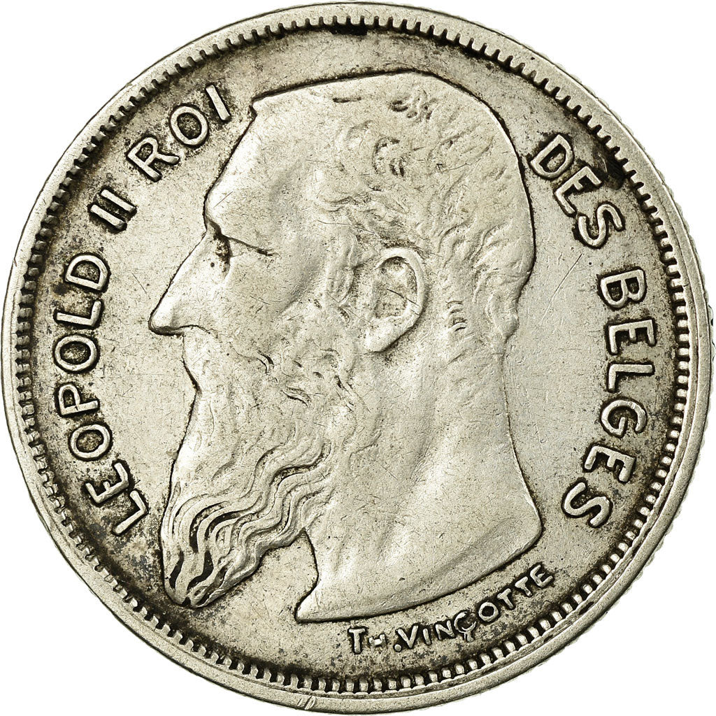 Coin, Belgium, 2 Francs, 2 Frank, 1909, VF(30-35), Silver, KM:58.1