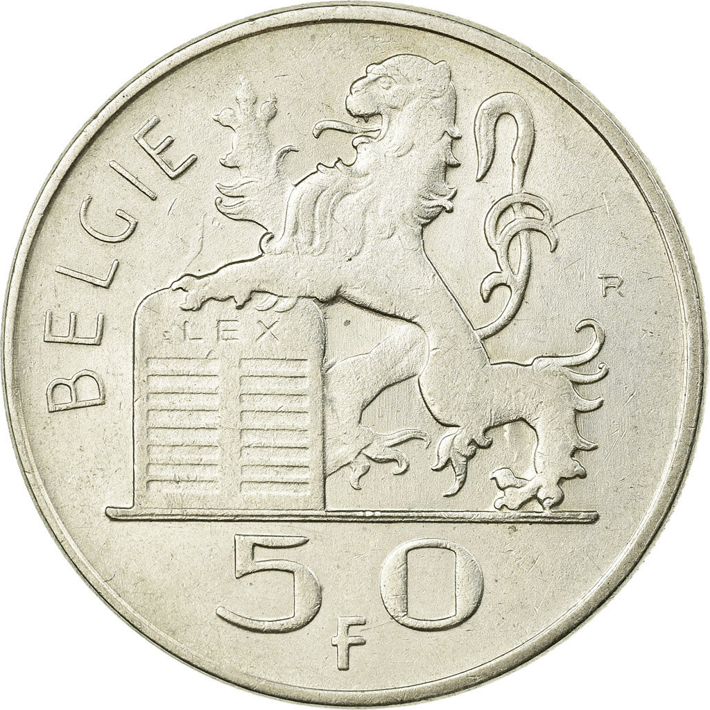 Coin, Belgium, 50 Francs, 50 Frank, 1950, EF(40-45), Silver, KM:137