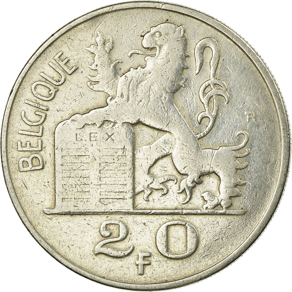 Coin, Belgium, 20 Francs, 20 Frank, 1950, VF(30-35), Silver, KM:140.1