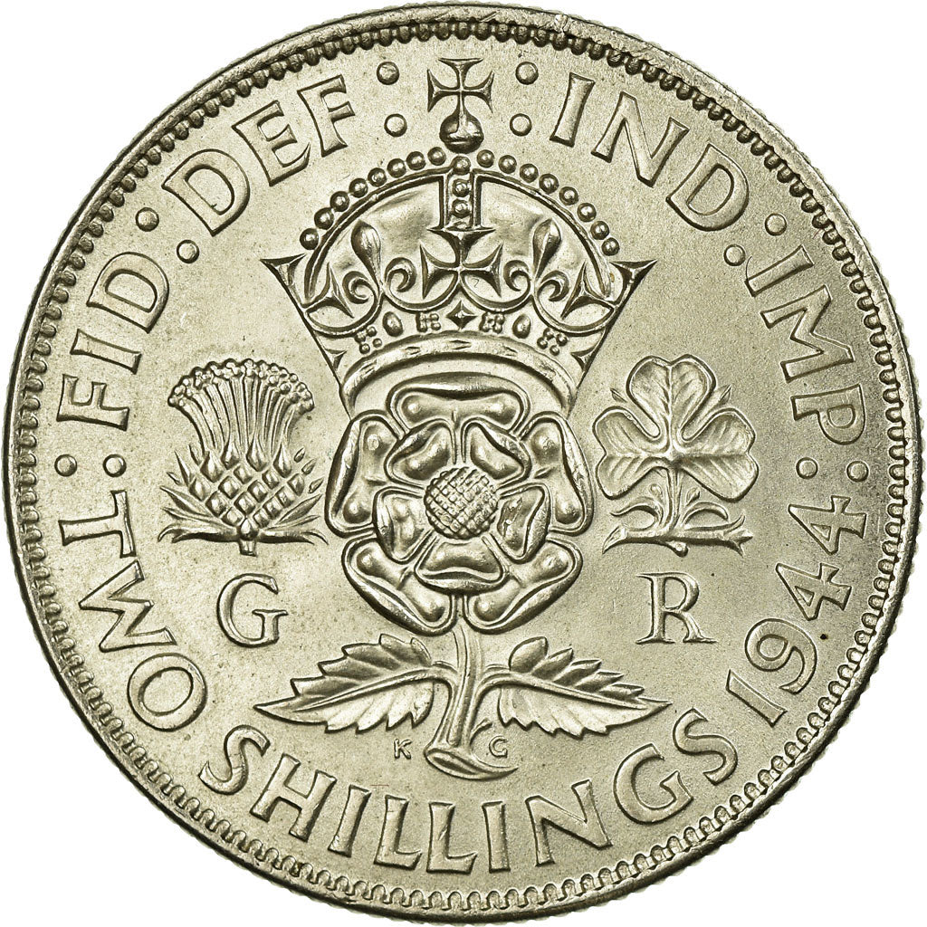 Coin, Great Britain, George VI, Florin, Two Shillings, 1944, MS(60-62), Silver