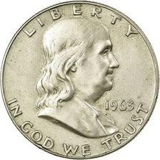 Coin, United States, Franklin Half Dollar, Half Dollar, 1963, U.S. Mint