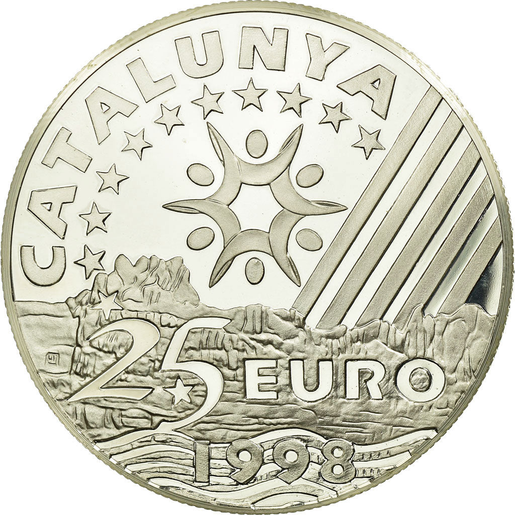 Espagne, 25 Euro, 1998, SUP+, Argent