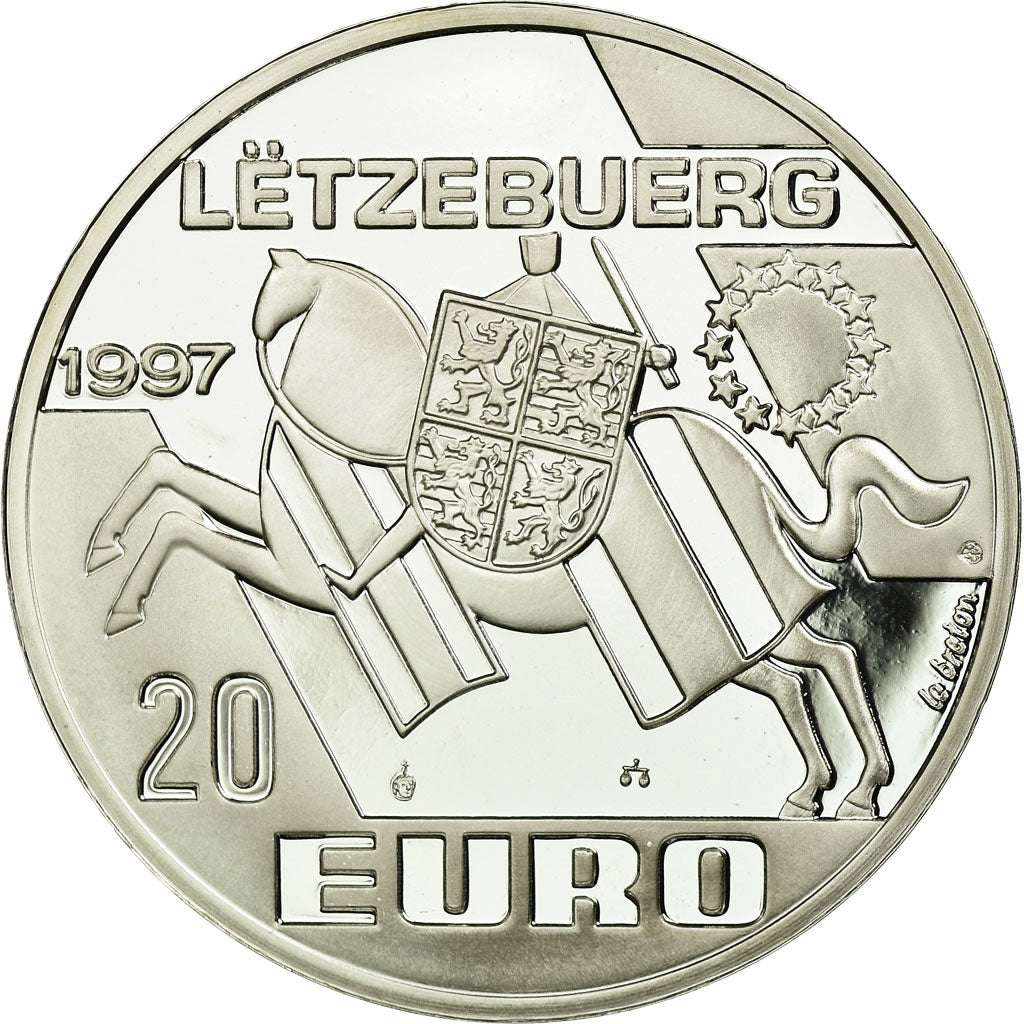 Coin, Luxembourg, 20 Euro, 1997, MS(65-70), Silver