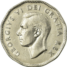 Coin, Canada, George VI, 5 Cents, 1949, Royal Canadian Mint, Ottawa, EF(40-45)
