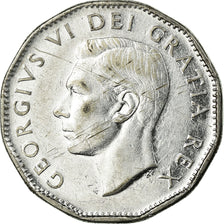Coin, Canada, George VI, 5 Cents, 1952, Royal Canadian Mint, Ottawa, VF(30-35)