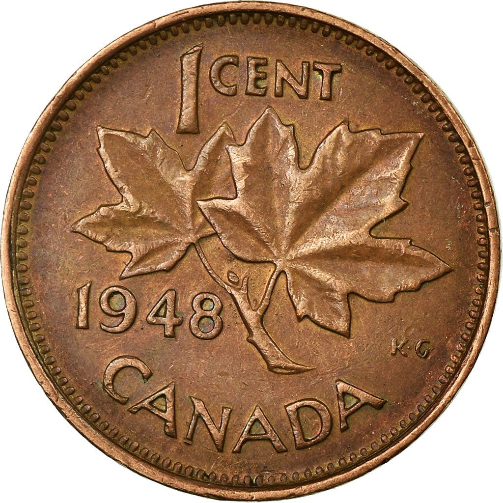Coin, Canada, George VI, Cent, 1948, Royal Canadian Mint, Ottawa, EF(40-45)