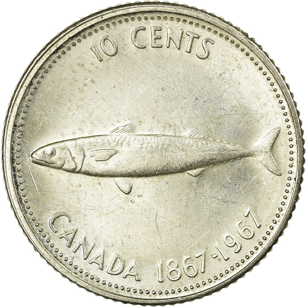 Coin, Canada, Elizabeth II, 10 Cents, 1967, Royal Canadian Mint, Ottawa