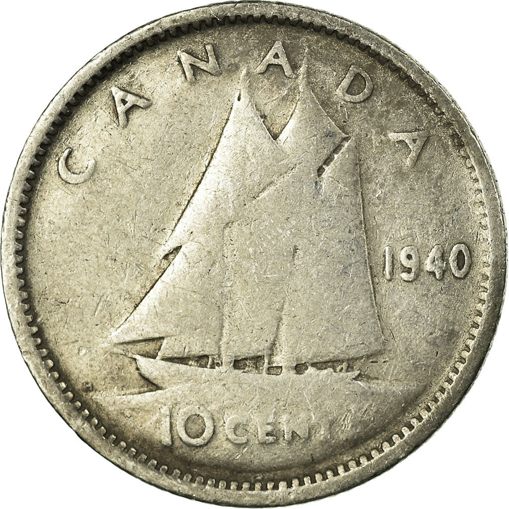 Coin, Canada, George VI, 10 Cents, 1940, Royal Canadian Mint, Ottawa, EF(40-45)