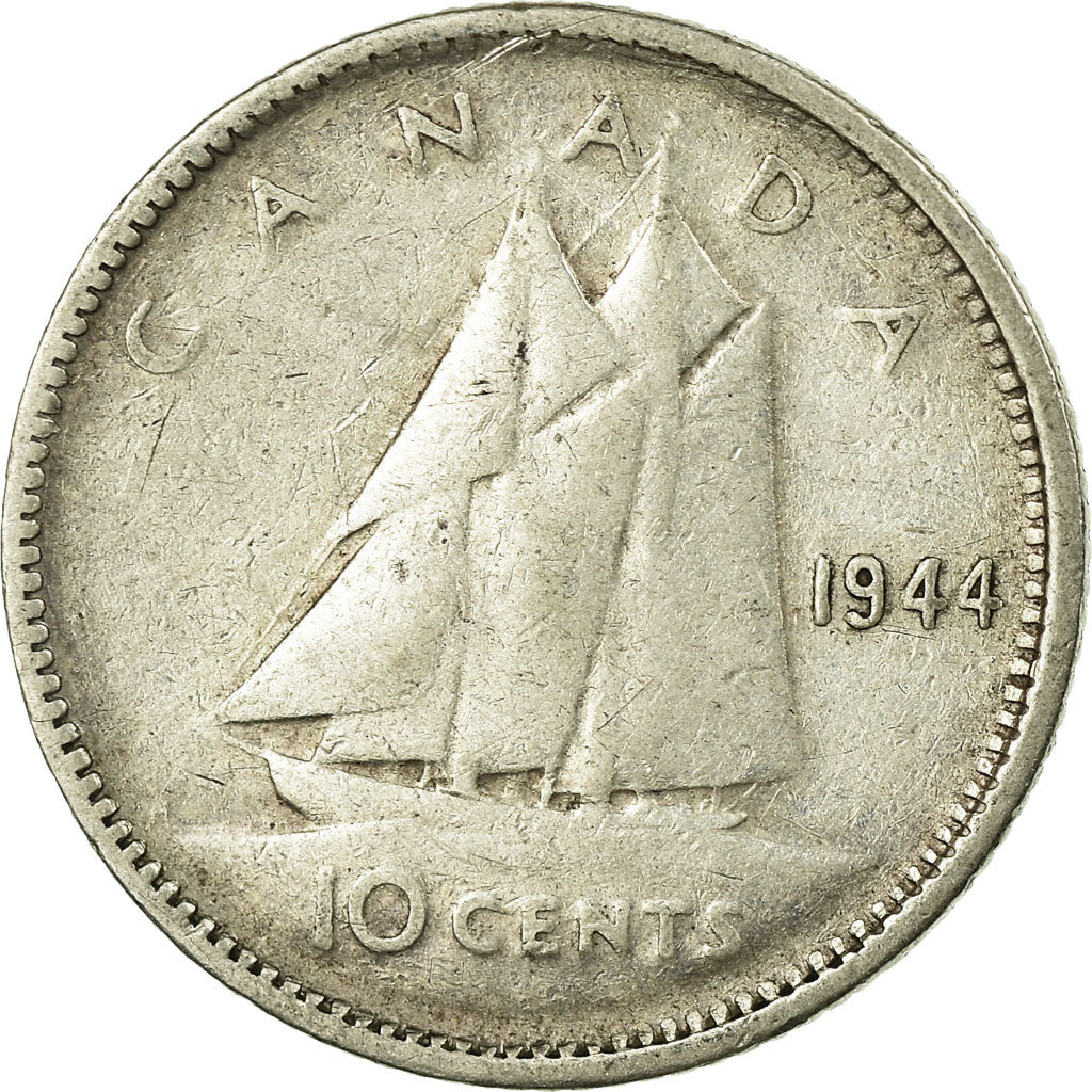 Coin, Canada, George VI, 10 Cents, 1944, Royal Canadian Mint, Ottawa, VF(30-35)