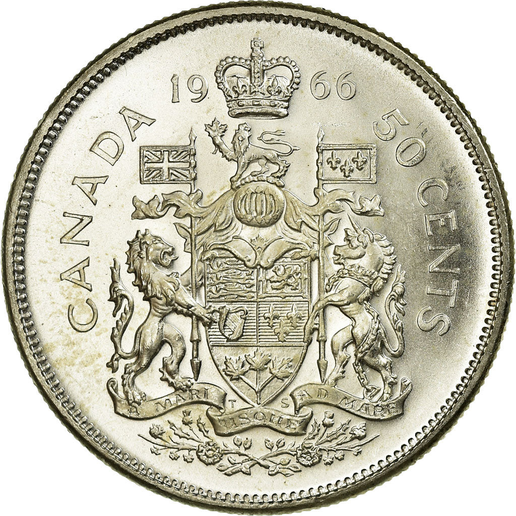 Coin, Canada, Elizabeth II, 50 Cents, 1966, Royal Canadian Mint, Ottawa, MS(63)