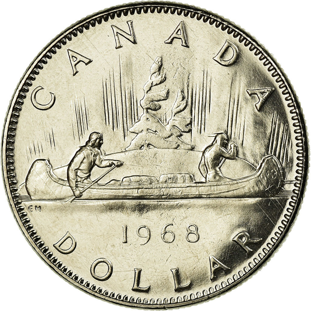 Coin, Canada, Elizabeth II, Dollar, 1968, Royal Canadian Mint, Ottawa, MS(63)