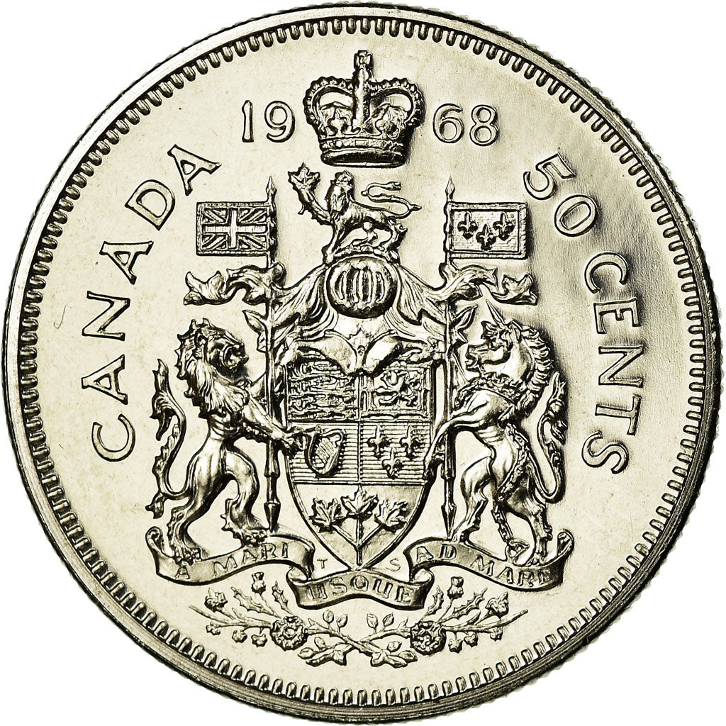 Coin, Canada, Elizabeth II, 50 Cents, 1968, Royal Canadian Mint, Ottawa, MS(63)
