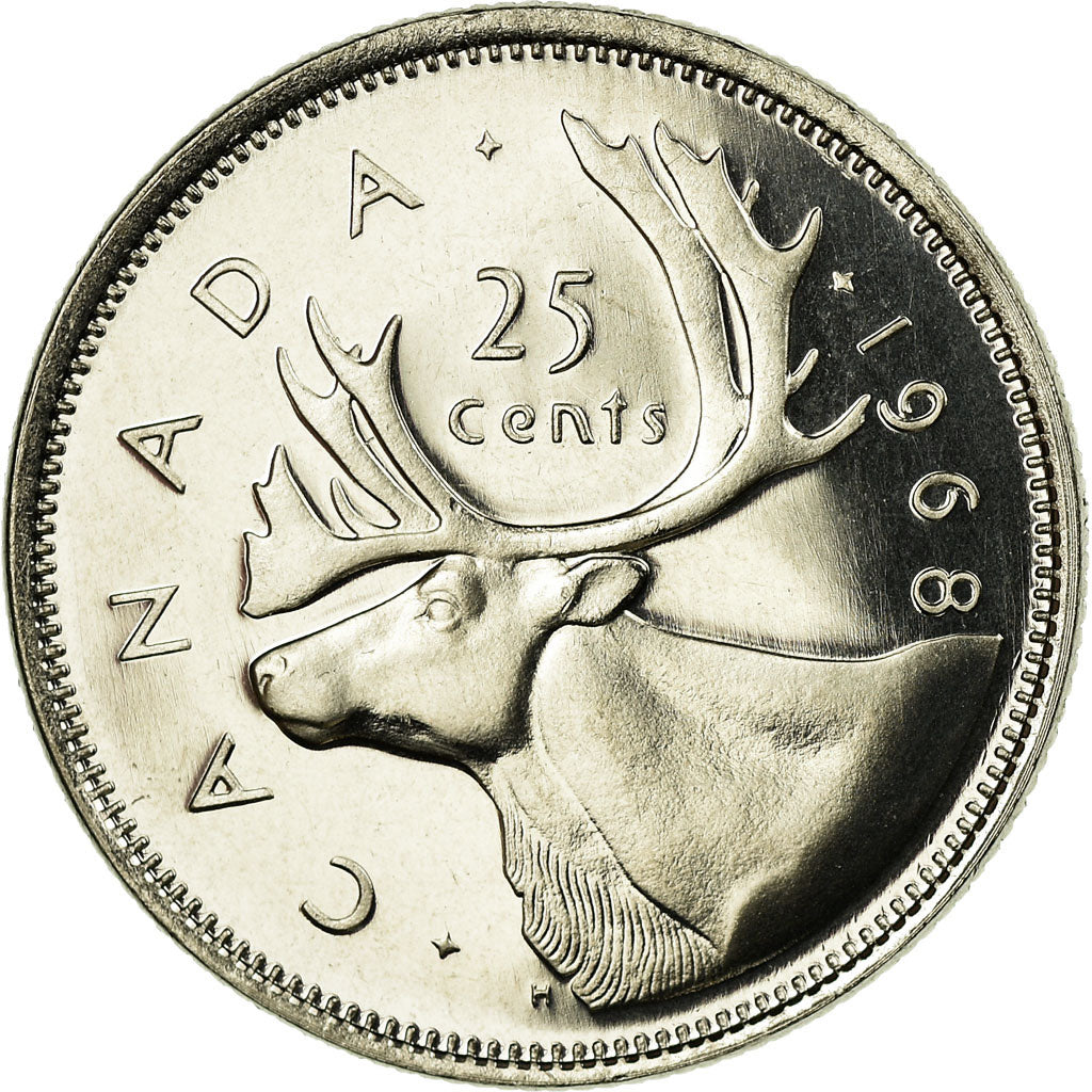 Coin, Canada, Elizabeth II, 25 Cents, 1968, Royal Canadian Mint, Ottawa, MS(63)
