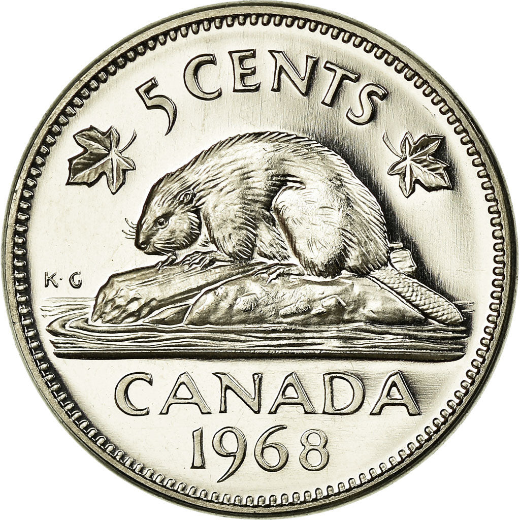 Coin, Canada, Elizabeth II, 5 Cents, 1968, Royal Canadian Mint, Ottawa, MS(63)