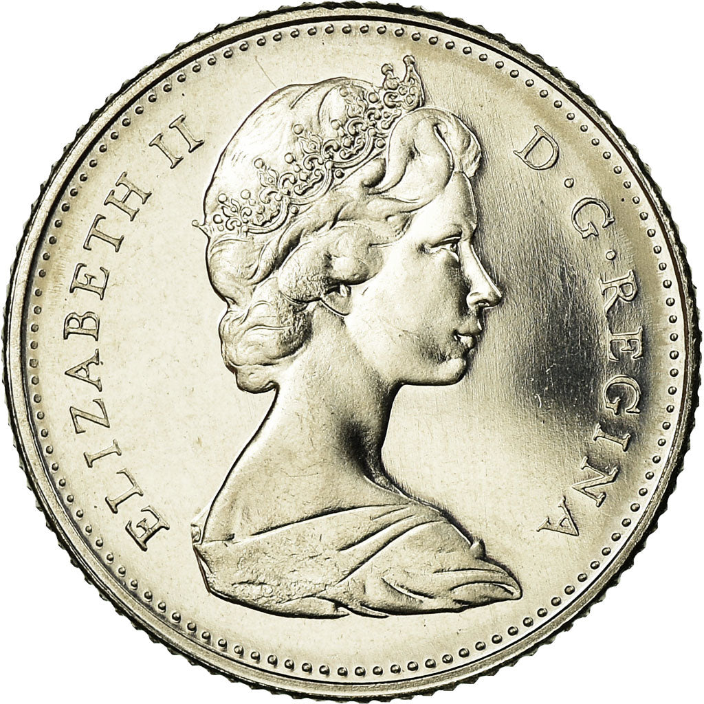 Coin, Canada, Elizabeth II, 10 Cents, 1968, Royal Canadian Mint, Ottawa, MS(63)
