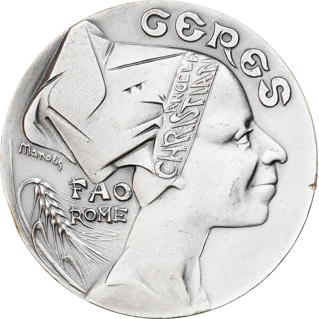 Italië, Medaille, Cérès, FAO, Rome, Nations Unies, Politics, Society, War