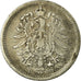 Moneda, ALEMANIA - IMPERIO, Wilhelm I, 20 Pfennig, 1875, Munich, MBC, Plata