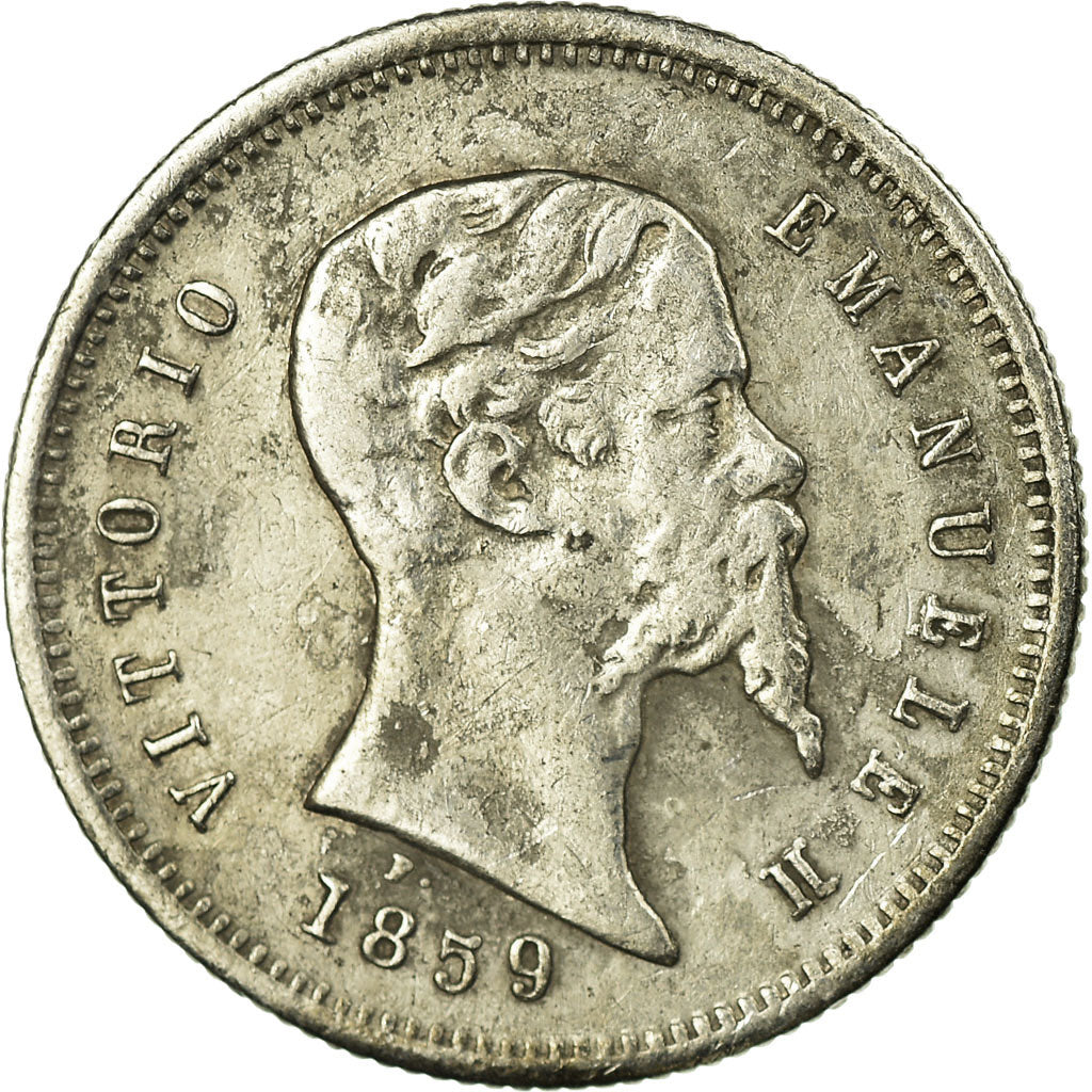 Moneta, STATI ITALIANI, EMILIA, Vittorio Emanuele II, 50 Centesimi, 1859