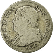 Moneta, STATI ITALIANI, PAPAL STATES, Pius IX, Lira, 1866, Roma, B+, Argento